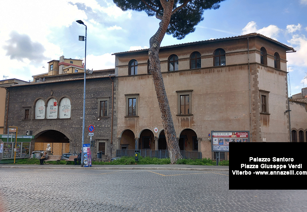 palazzo santoro sede biblioteca degli ardenti e dell'ordine di malta piazza verdi viterbo