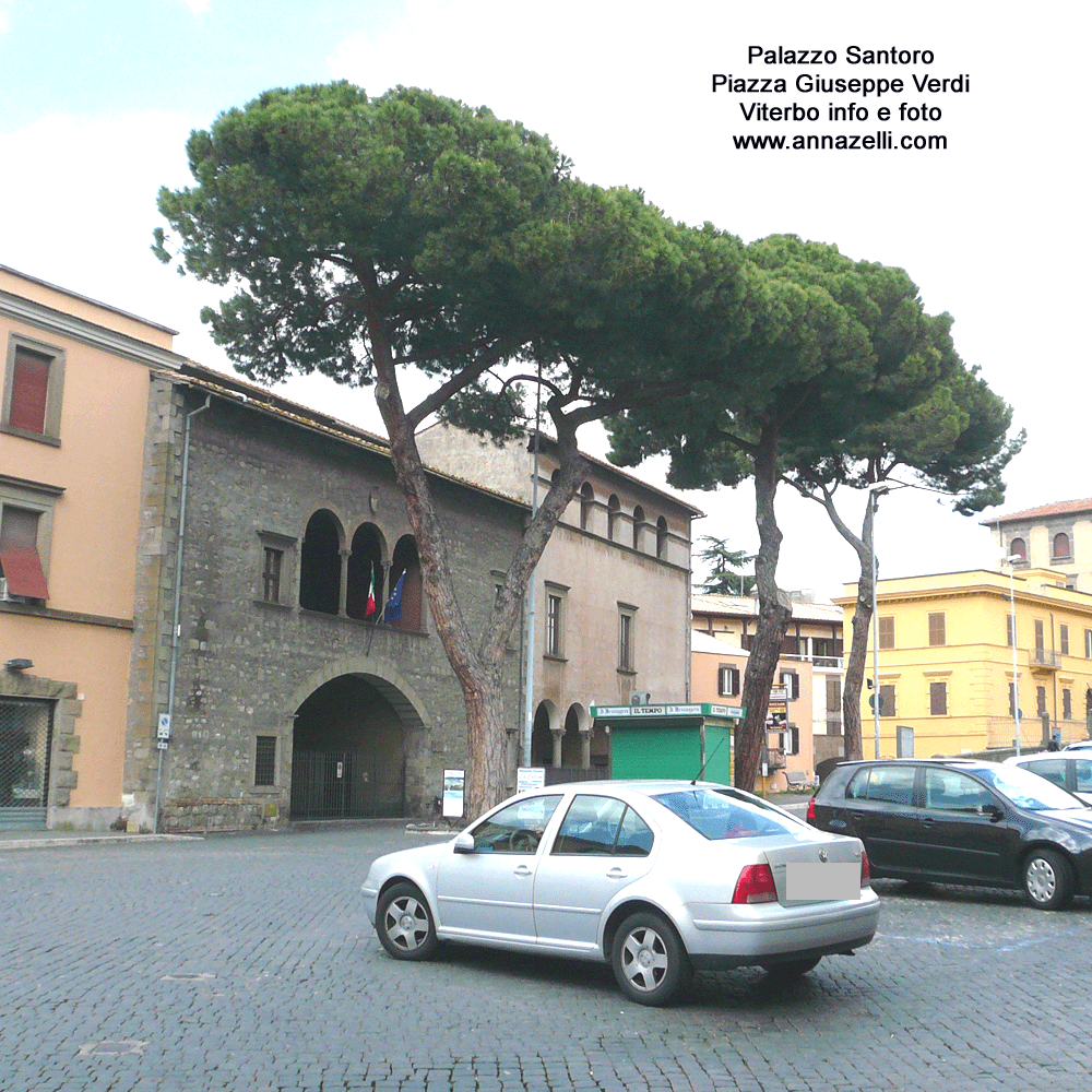 palazzo santoro piazza verdi viterbo centro storico info e foto anna zelli