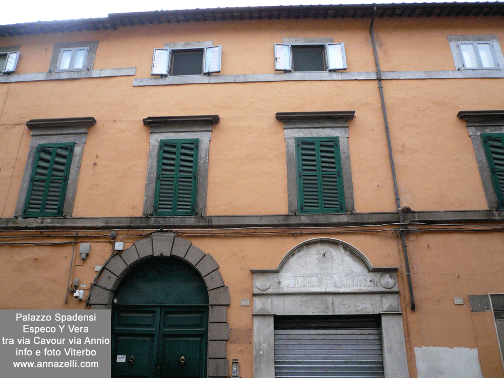 palazzo spadensi especo y vera tacciata su via cavour viterbo info e foto anna zelli