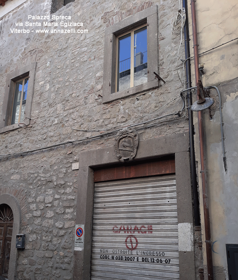 palazzo spreca via santa maria egiziaca viterbo centro info e foto anna zelli