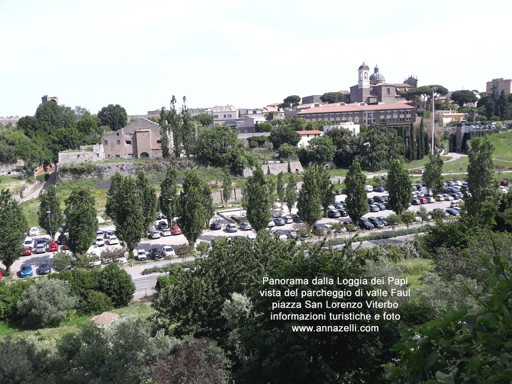 panorama dalla loggia dei papi viterbo vista del parcheggio di valle faul foto anna zelli