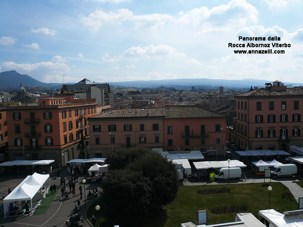 panorama dalla loggia palazzo rocca albornoz piazza della rocca viterbo