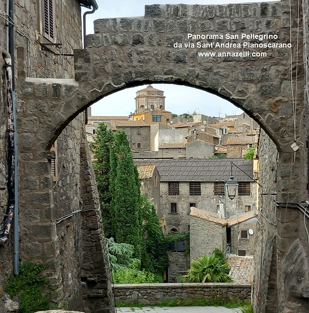 panorama colle san pellegrino da via sant'andrea pianoscarano viterbo centro storico