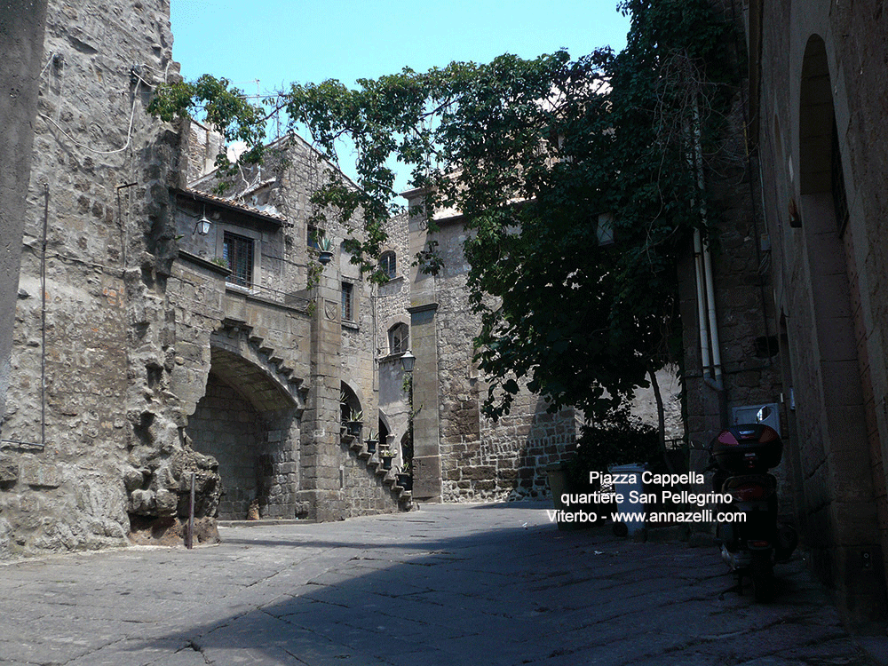 piazza cappella quartiere mednioevale san pellegrino viterbo