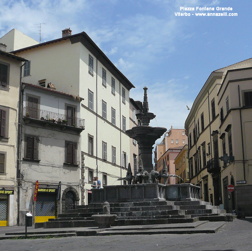 piazza fontana grande viterbo info e foto anna zelli