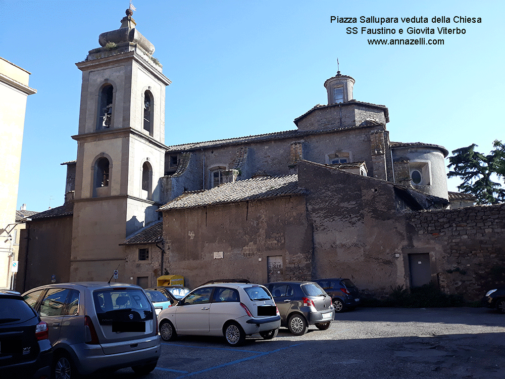 piazza sallupara veduta della chiesa dei santi faustino e giovita viterbo centro