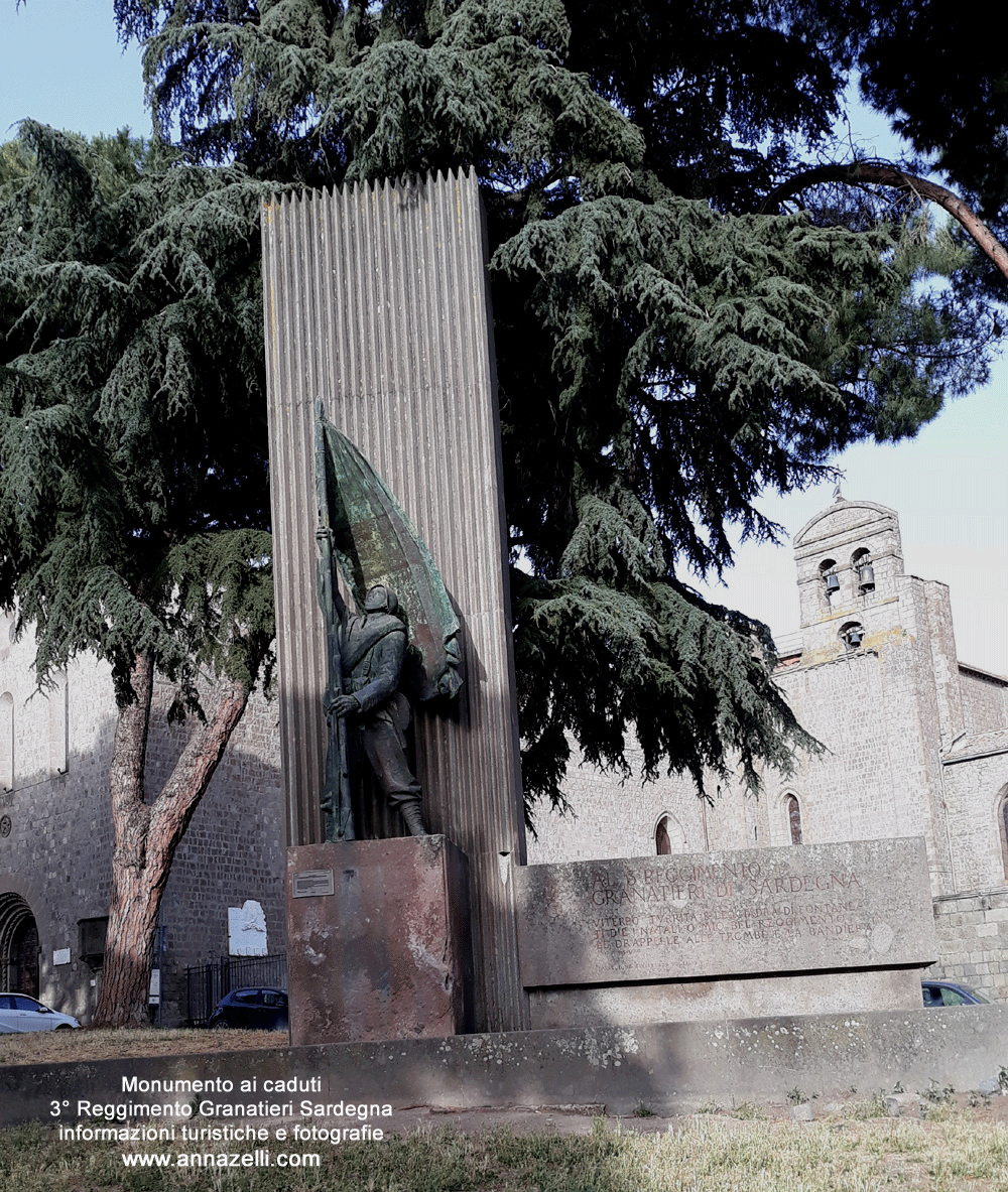 monumento ai caduti III reggimento granatieri di sardegna piazza san francesco viterbo info e foto anna zelli