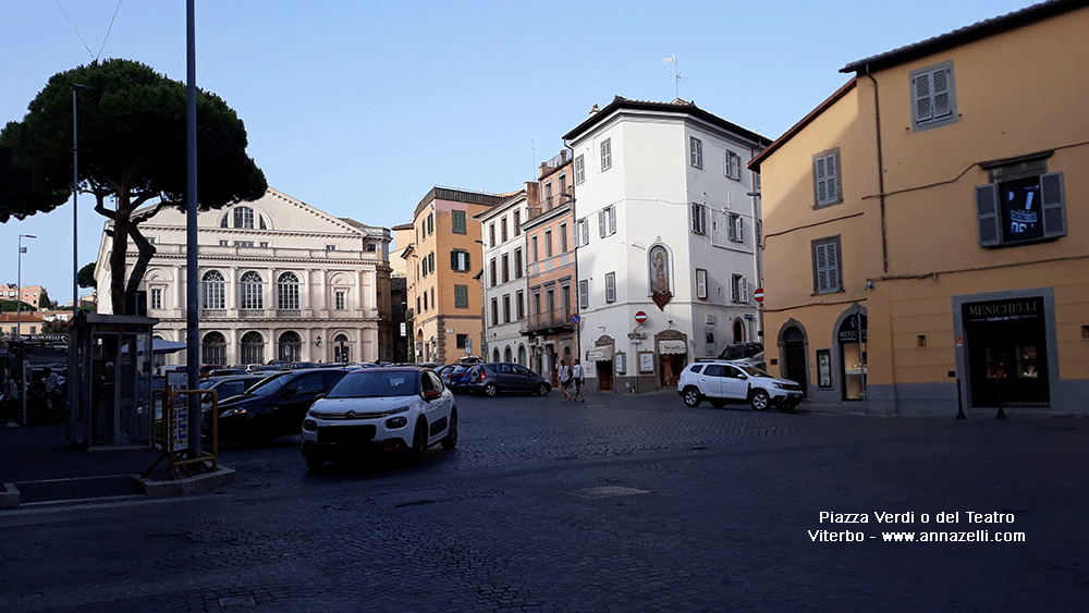 piazza verdo o del teatro viterbo info e foto anna zelli