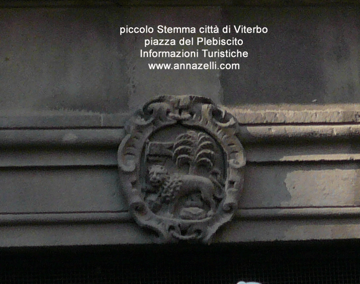 piccolo stemma di viterbo a piazza del plebiscito viterbo centro storico