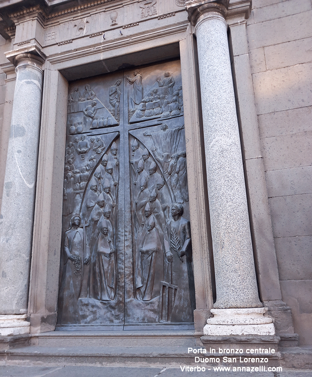 porta in bronzo centrale duomo di san lorenzo viterbo info e foto anna zelli