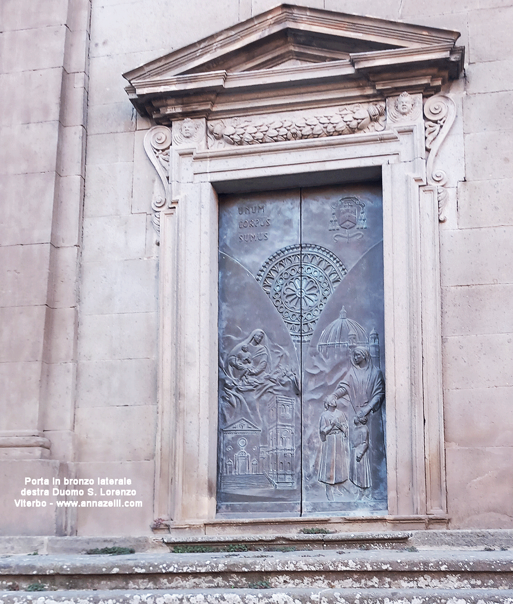 porta in bronzo lato destro duomo san lorenzo viterbo info e foto anna zelli