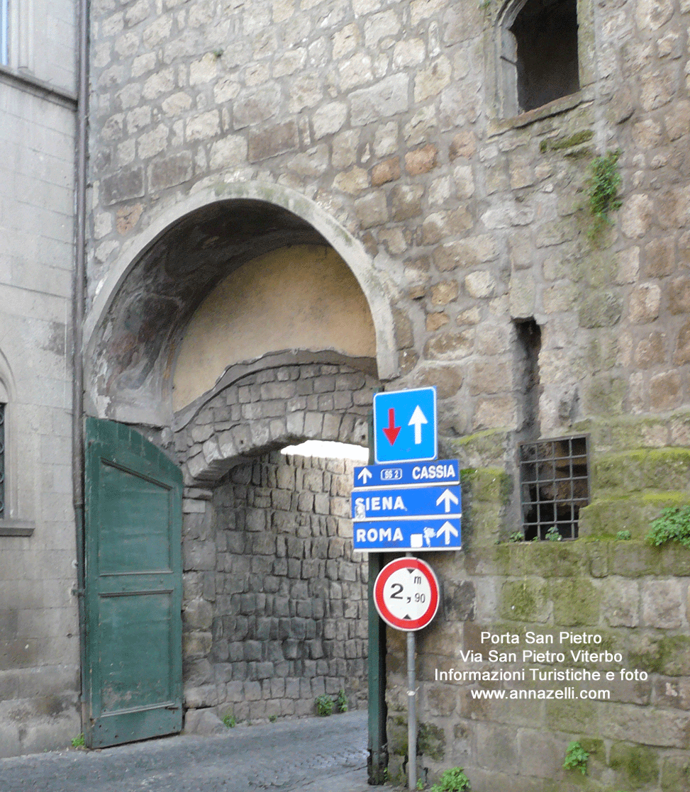 porta san pietro via san pietro viterbo info e foto anna zelli