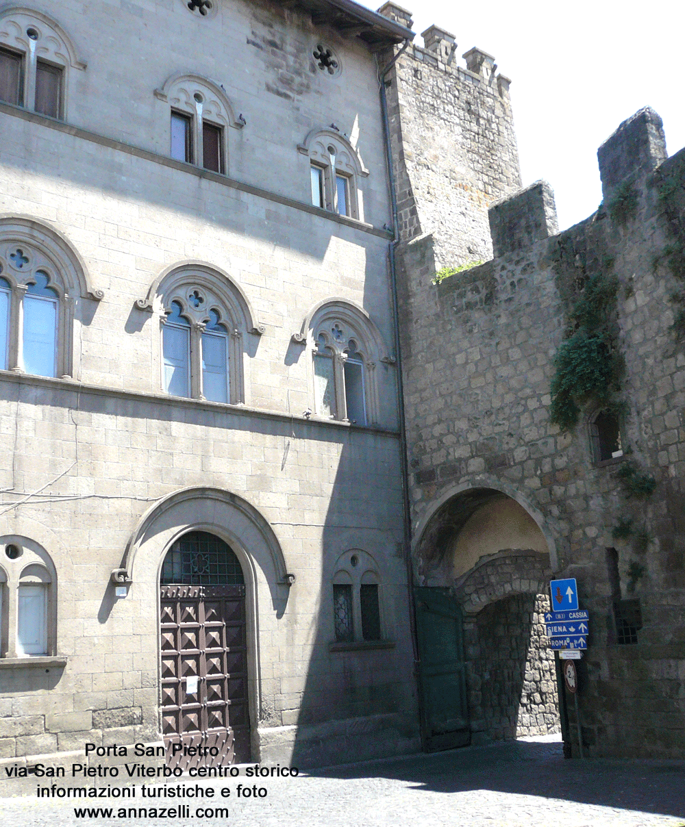 porta sa pietro via san pietro viterbo centro storico info e foto anna zelli