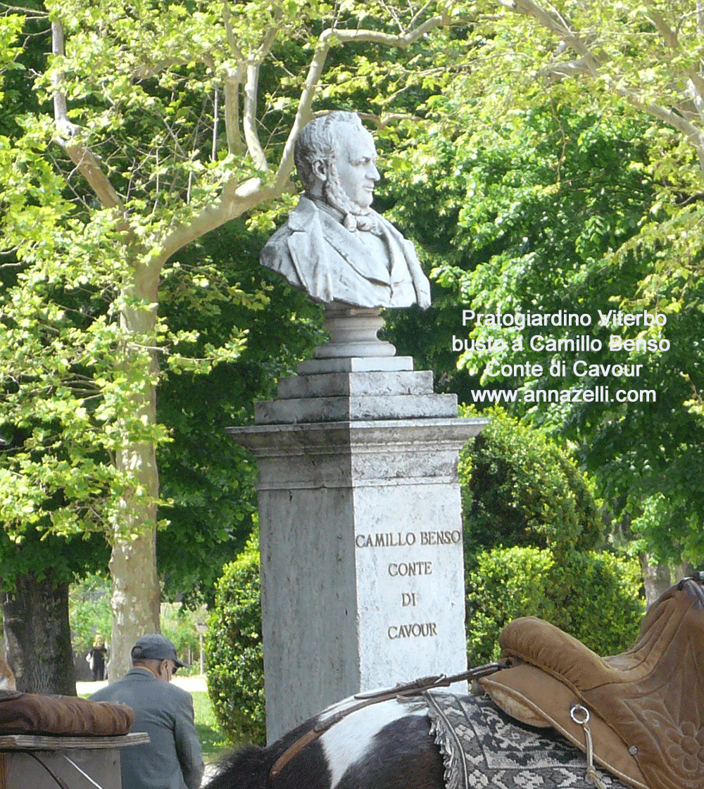 pratogiardino busto a camillo benso conte di cavour viterbo
