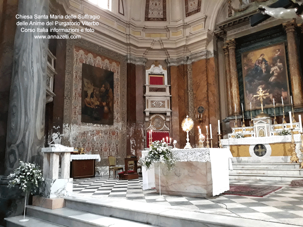 presbiterio chiesa santa maria del suffragio corso italia viterbo centro info e foto anna zelli