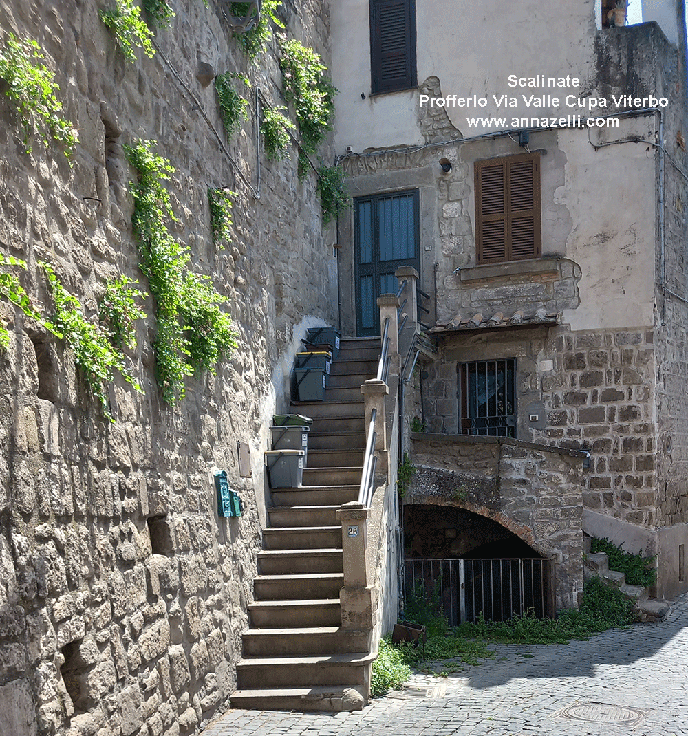 scalinate profferlo a valle faul viterbo centro storico