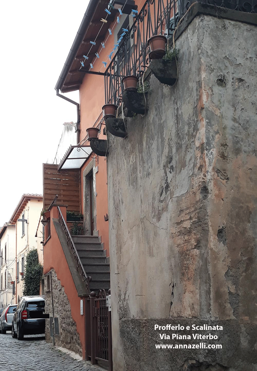 profferlo scalinata via piana viterbo centro storico info e foto anna zelli