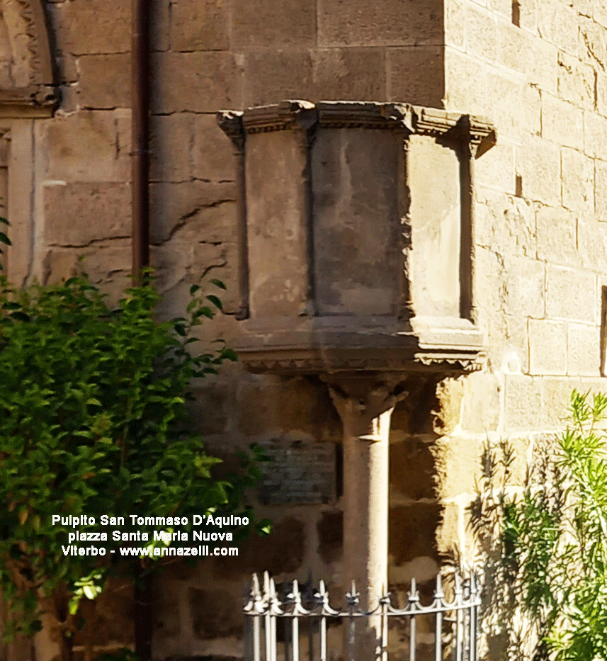 pulpito san tommaso d'acquino piazza santa maria nuova viterbo info e foto anna zelli