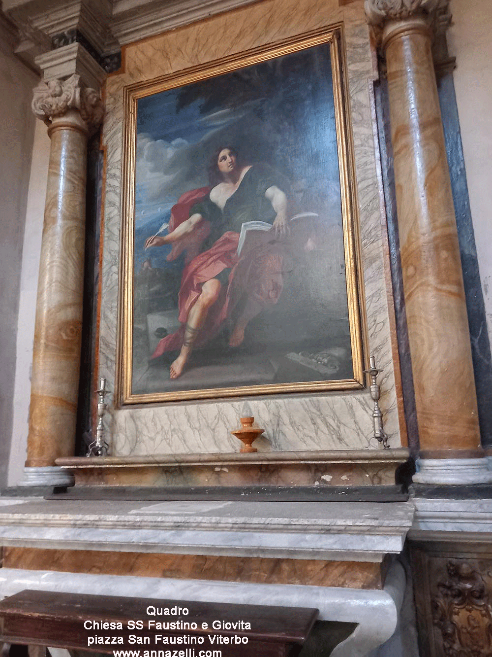 dipinto quadro chiesa ss faustino e giovita piazza san faustino viterbo info e foto anna zelli