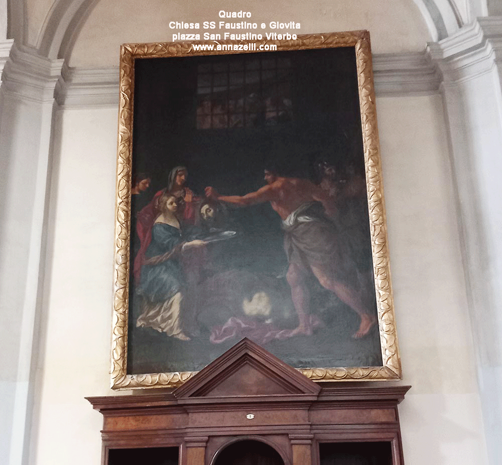 dipinto quadro chiesa ss faustino e giovita piazza san faustino viterbo info e foto anna zelli