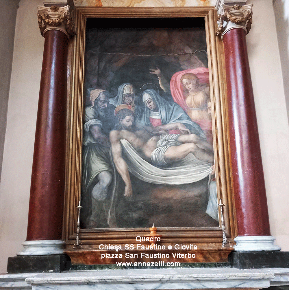 dipinto quadro chiesa ss faustino e giovita piazza san faustino viterbo info e foto anna zelli