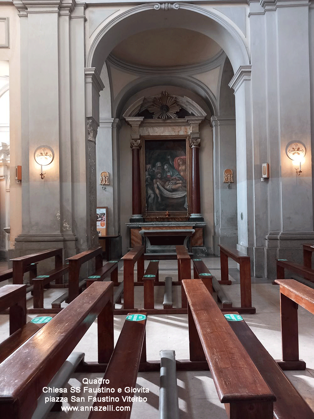 dipinto quadro chiesa ss faustino e giovita piazza san faustino viterbo info e foto anna zelli