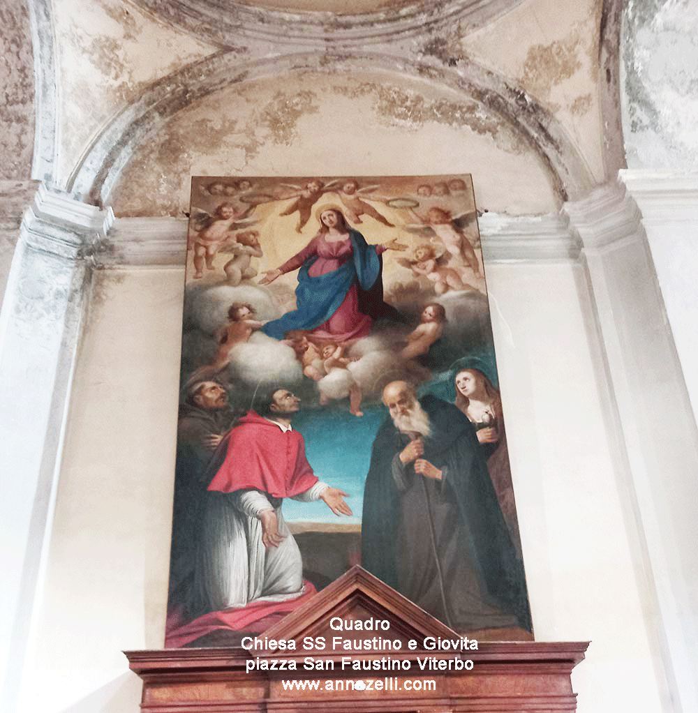 dipinto quadro chiesa ss faustino e giovita piazza san faustino viterbo info e foto anna zelli