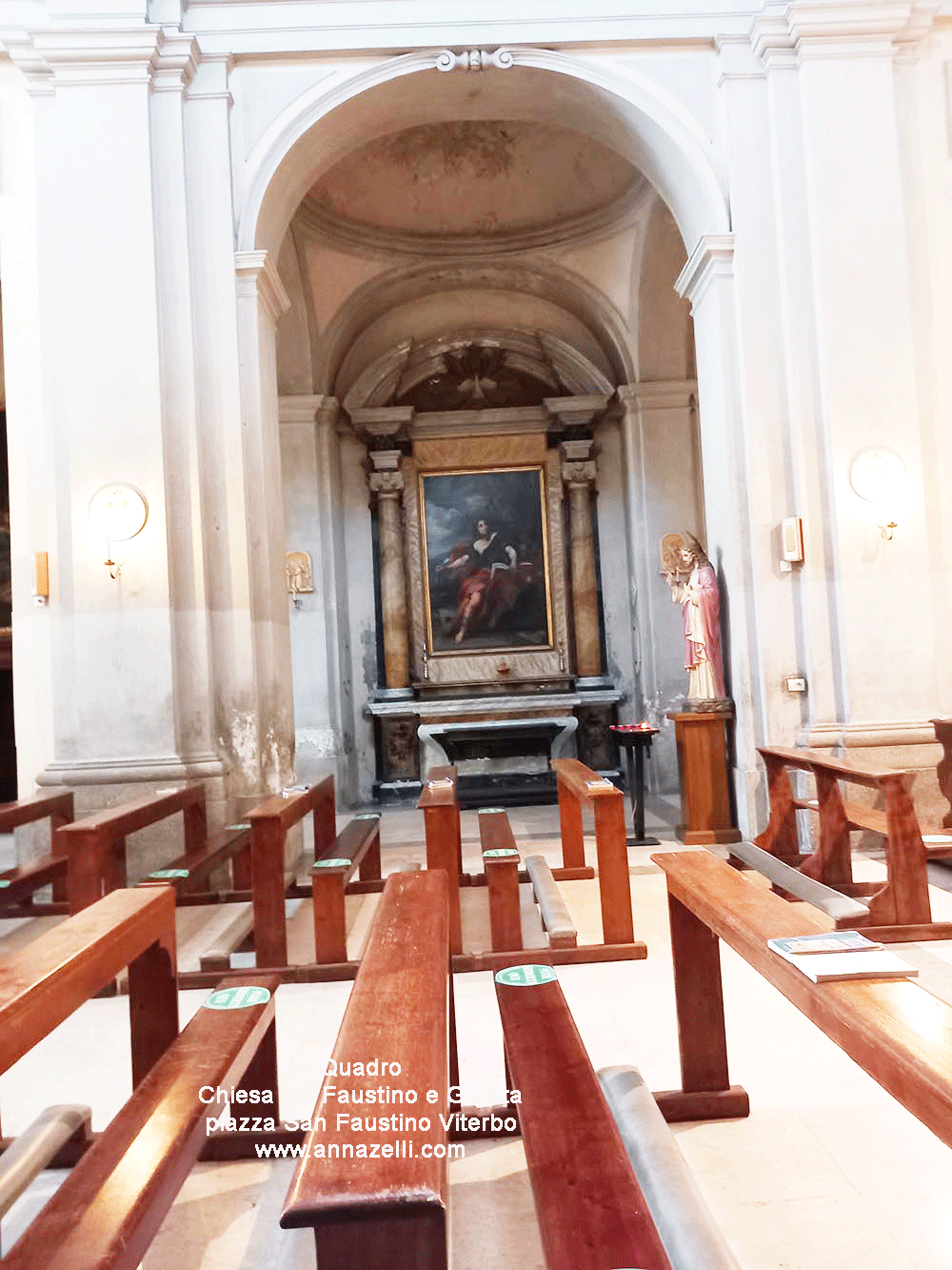 dipinto quadro chiesa ss faustino e giovita piazza san faustino viterbo info e foto anna zelli