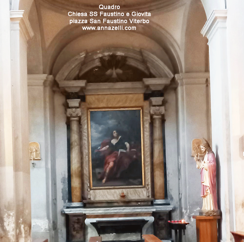 dipinto quadro chiesa ss faustino e giovita piazza san faustino viterbo info e foto anna zelli