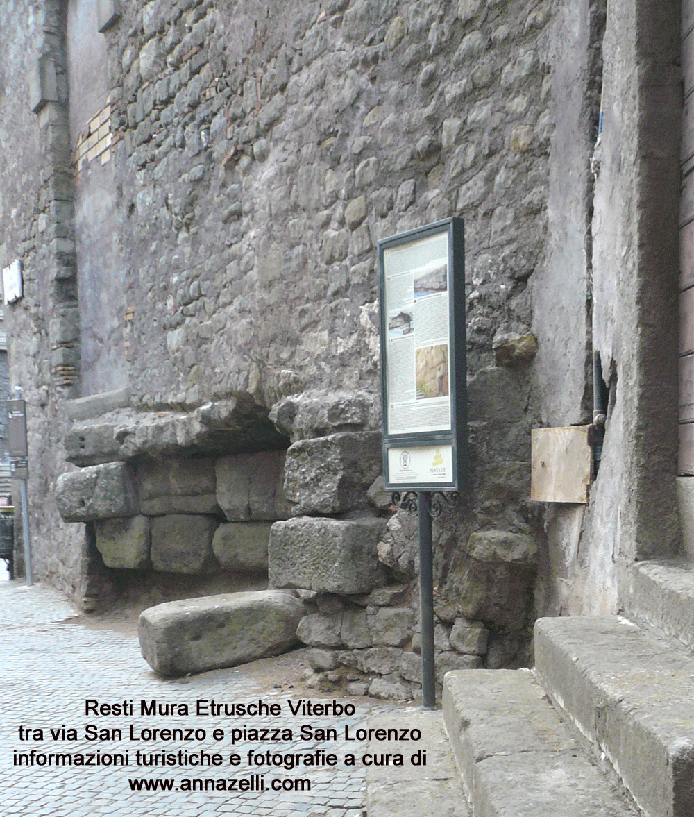 resti di mura etrusche tra piazza san lorenzo e via san lorenzo viterbo foto anna zelli