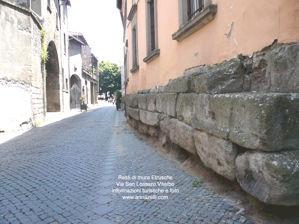 resti di mura etrusche a via san lorenzo viterbo infoe foto anna zelli