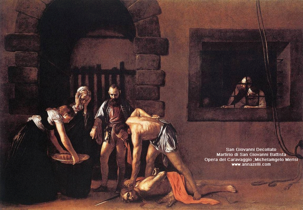 san giovanni decollato a lui  dedicata una via a viterbo opera di Caravaggio