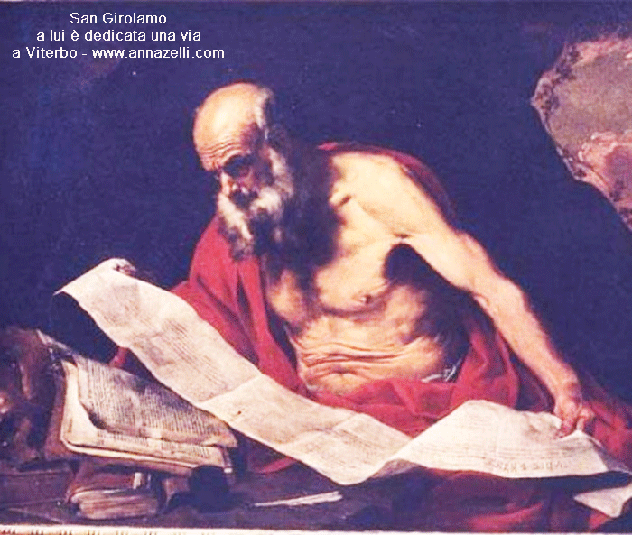 san girolamo vita opere storia a lui  dedicata una via a viterbo info e foto anna zelli