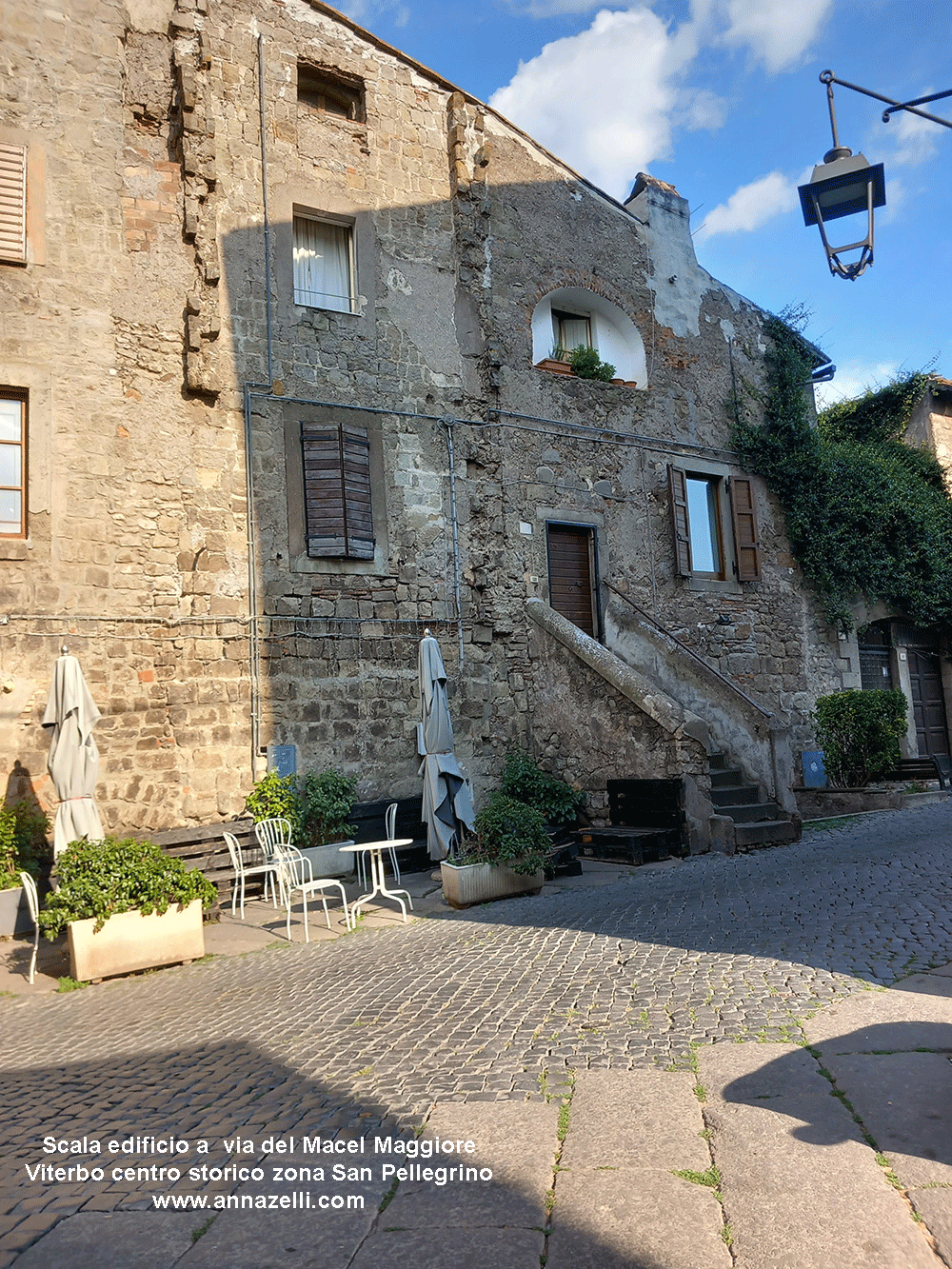 scala edificio a via del macel maggiore viterbo centro storico info e foto anna zelli