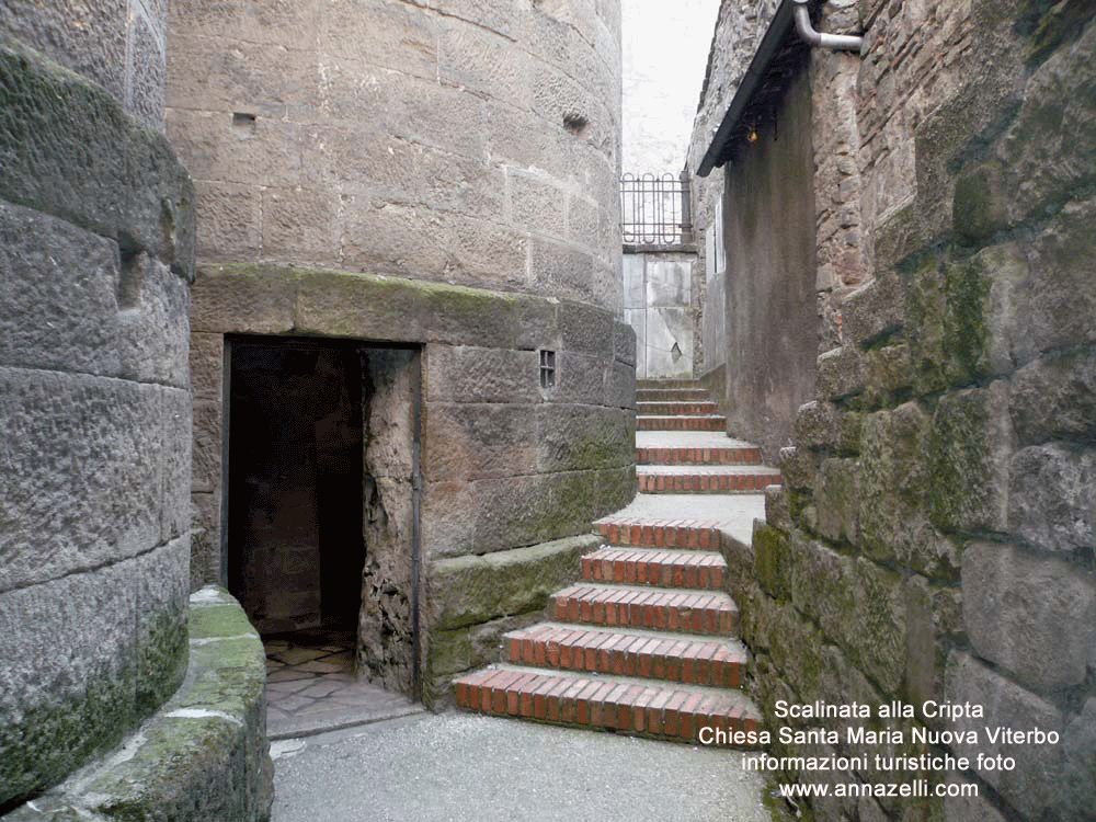 scalinata alla cripta chiesa santa maria nuova viterbo info e foto anna zelli