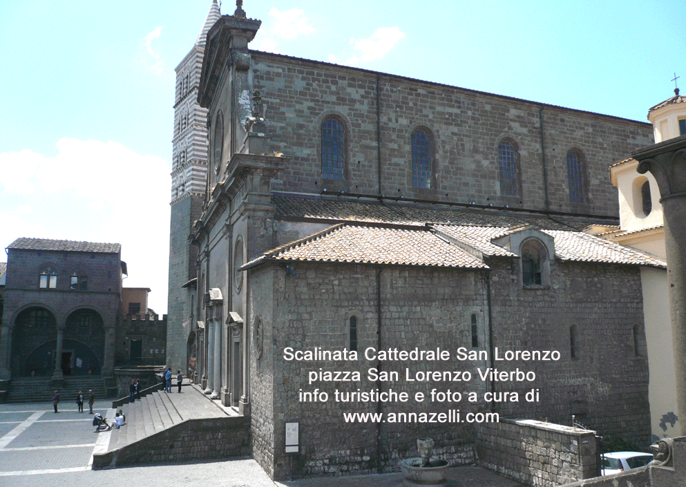 scalinata della cattedrale di san lorenzo piazza san lorenzo viterbo