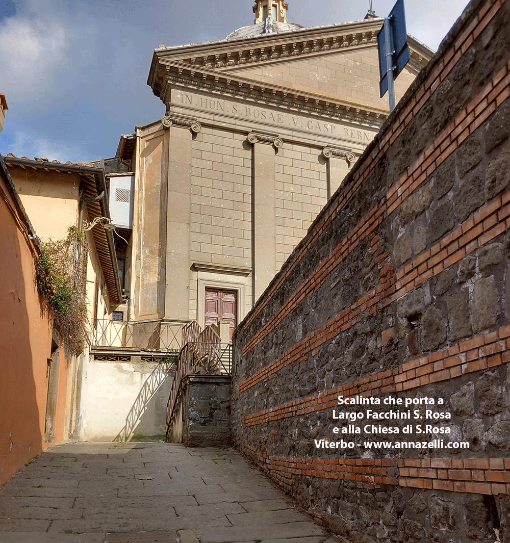 scalinata che porta a largo facchini santa rosa viterbo info e foto anna zelli