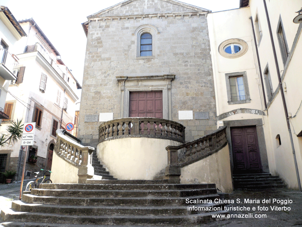 scalinata chiesa santa maria del poggio piazza della crocetta viterbo info e foto anna zelli