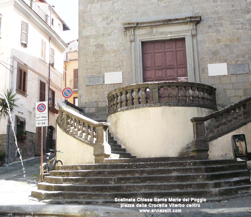 scalinata chiesa santa maria del poggio piazza della crocetta viterbo info e foto anna zelli