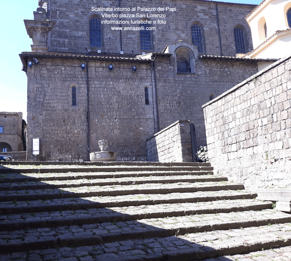 scalinata al palazzo dei papi piazza san lorenzo viterbo info e foto anna zelli