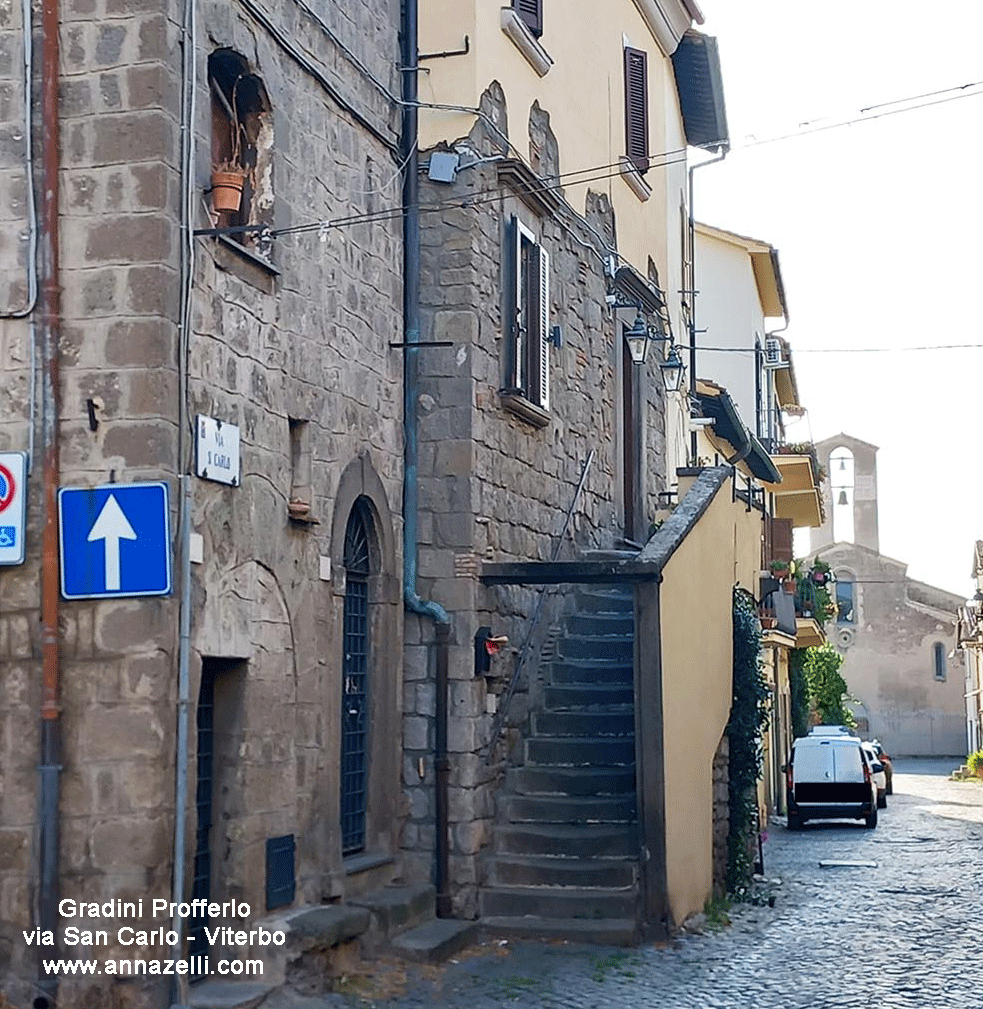 gradinata profferlo a via san carlo viterbo info e foto