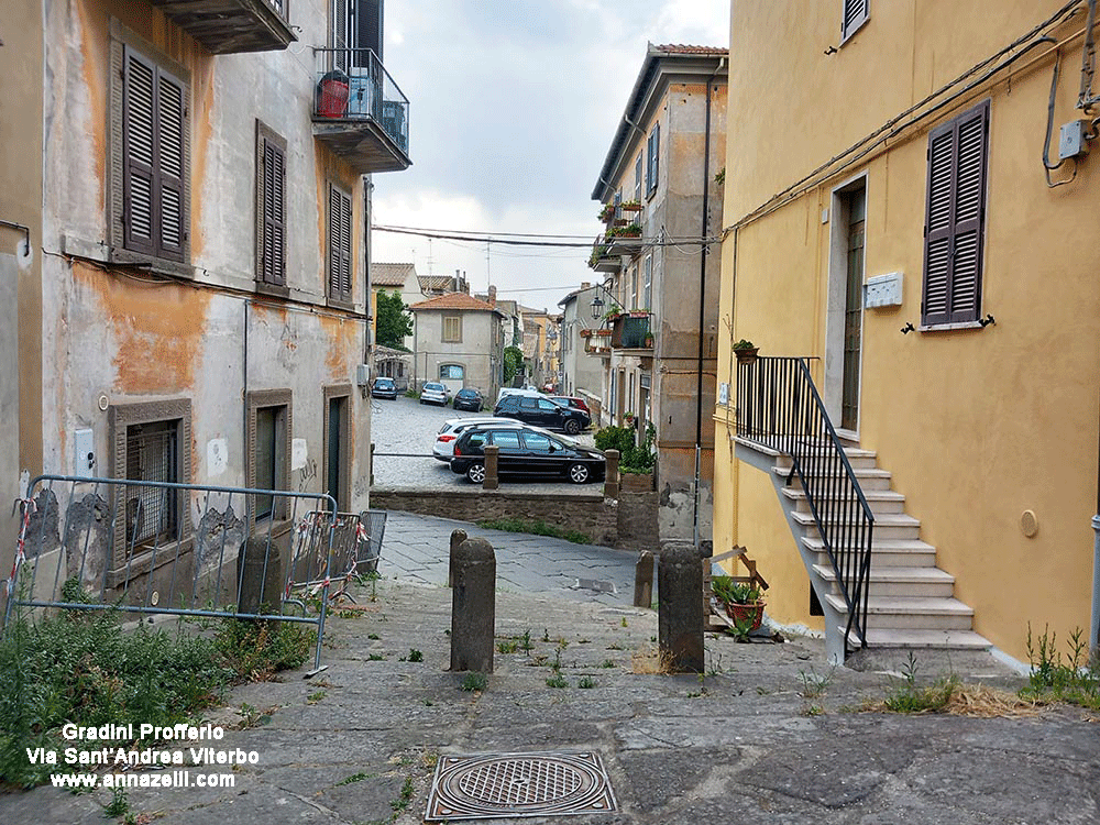 gradinate e scalinate a via sant'anfrea viterbo info e foto anna zelli