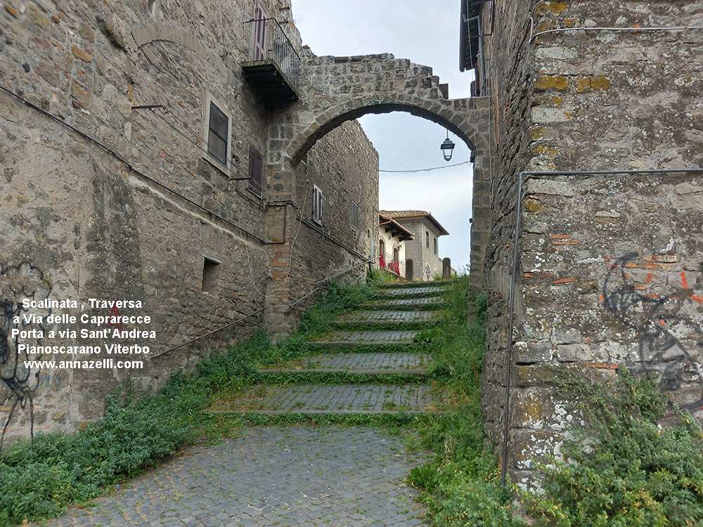 scalinata via delle caprarecce posrta a via sant'andrea pianoscarano viterbo info foto anna zelli