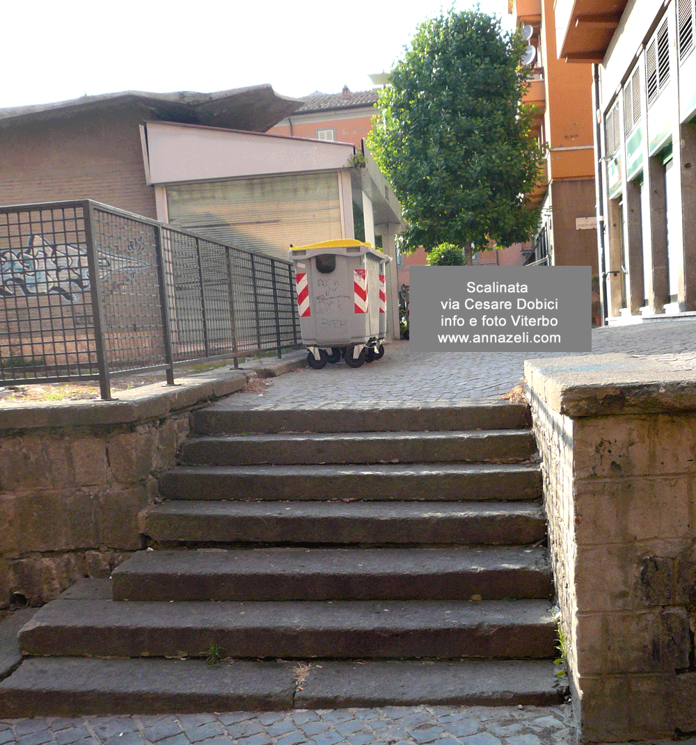 scalinata a via cesare dobici che immette su viale marconi viterbo centro info e foto