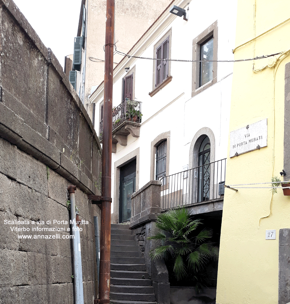 scalinata via di porta murata viterbo centro storico info e foto anna zelli