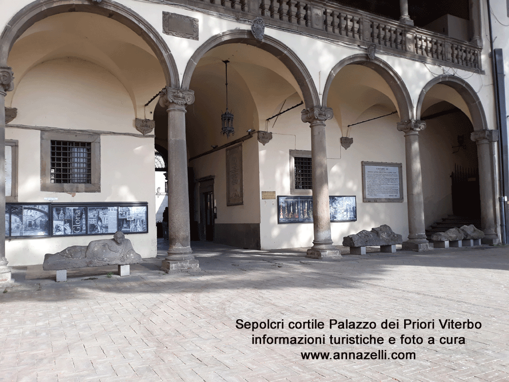 sepolcri al cortile di palazzo dei priori viterbo foto anna zelli