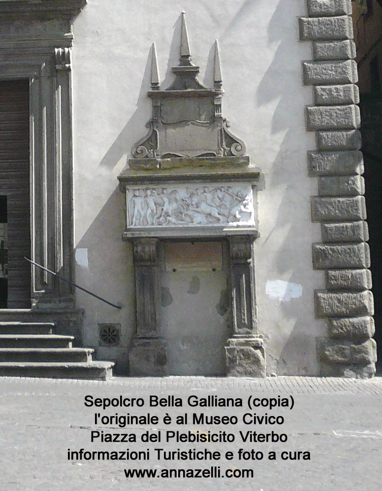 sepolcro della bella galliana alla chiesa di sant'angelo in spatha piazza del plebisicito viterbo foto anna zelli