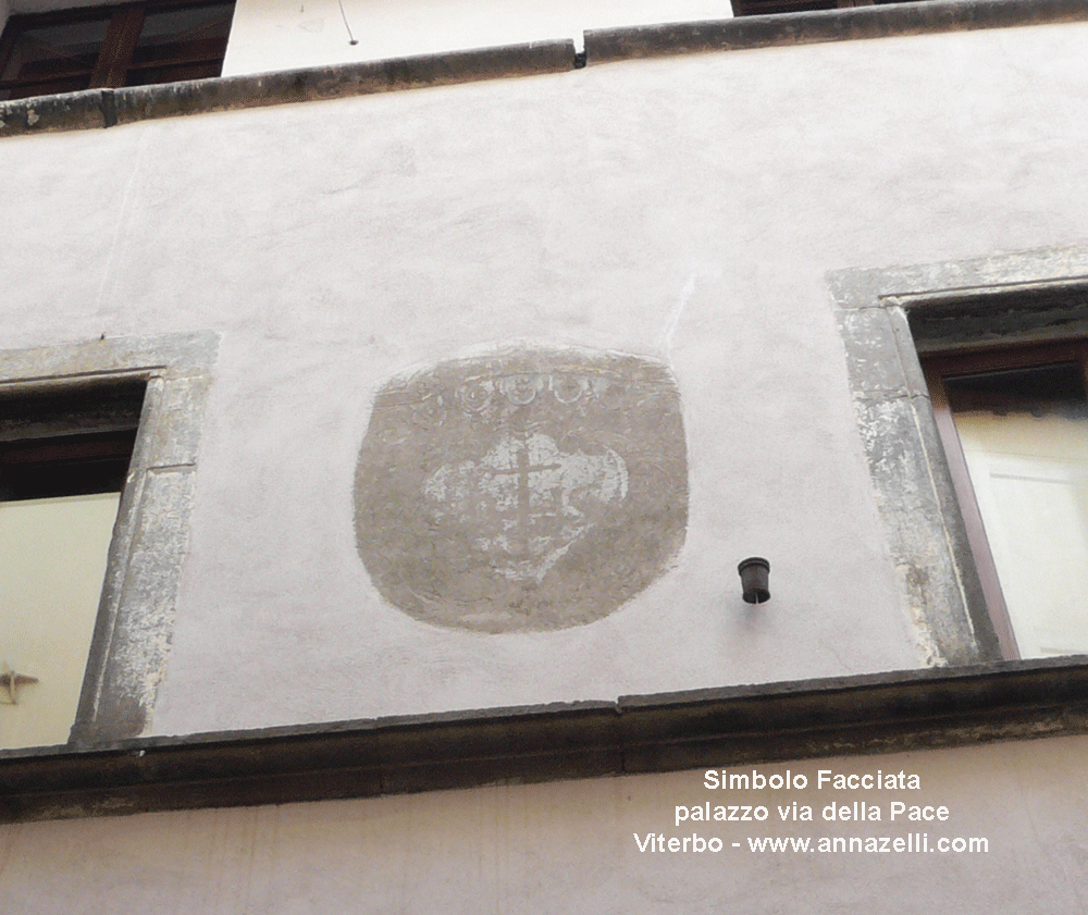 simbolo facciata palazzo via della pace viterbo info e foto anna zelli