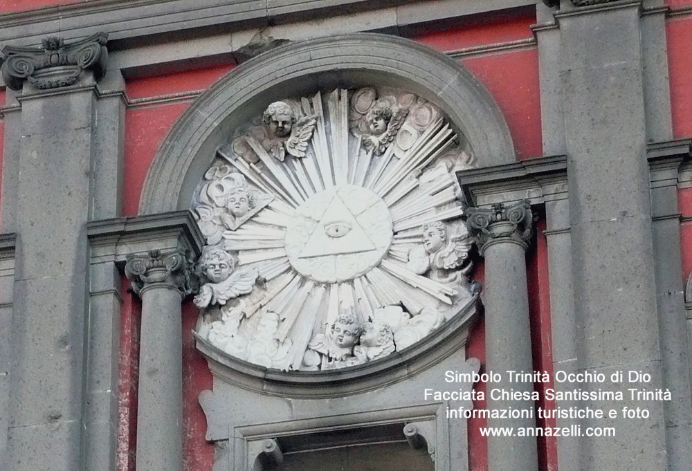 simbolo della trinità alla facciata chiesa santissima trinità informazioni turistiche e foto