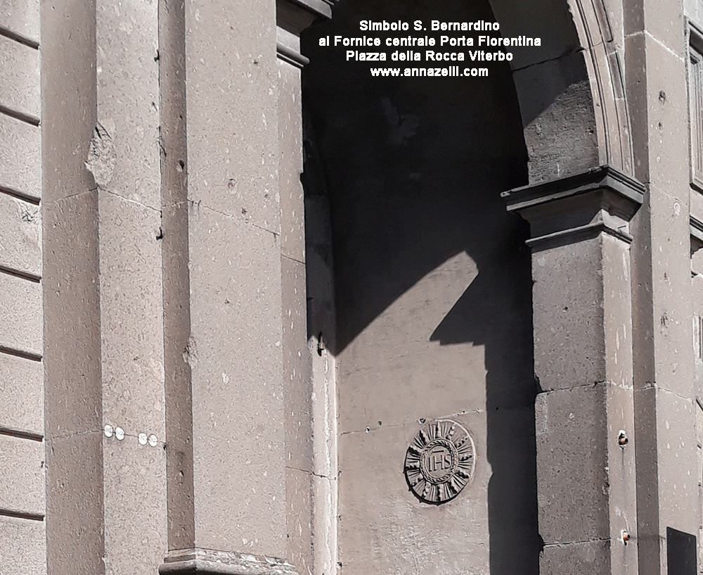 simbolo di san bernardino a porta fiorentina viterbo